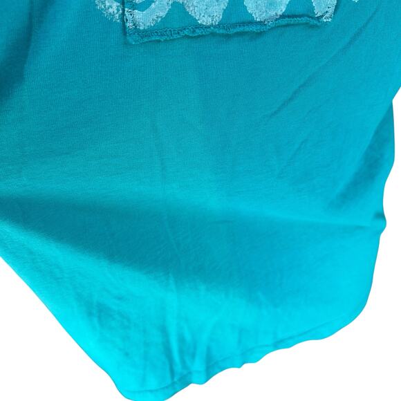 Vintage Blue Cactus Vest Women Small Coastal Artsy Oversized Y2K 90s Block Print - Picture 8 of 10